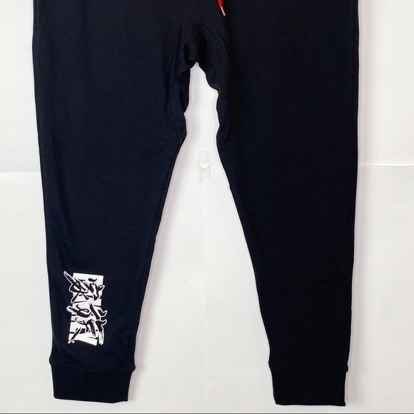 NWT Men’s La Familia Black Drawstring Joggers SweatPants - Picture 3 of 12